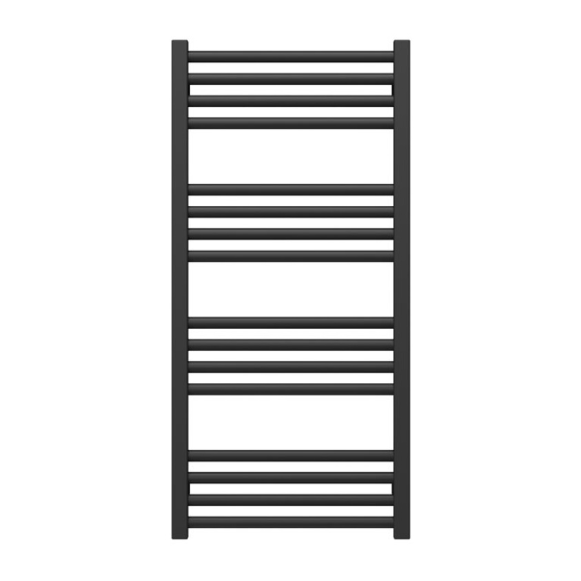 Cutout image of Crosswater MPRO Matt Black 900mm Heated Towel Rail